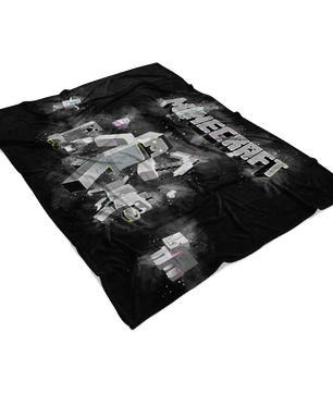 Minecraft Fleece Blanket Steve Abstract Black Blanket - Lusy Store