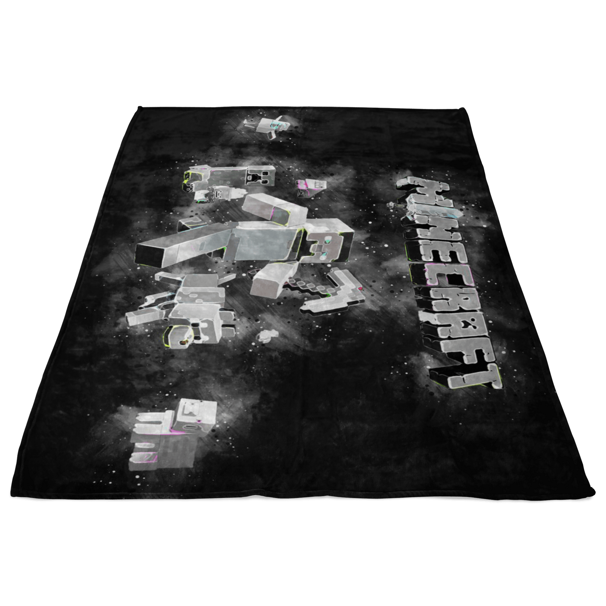 Minecraft Fleece Blanket Steve Abstract Black Blanket - Lusy Store