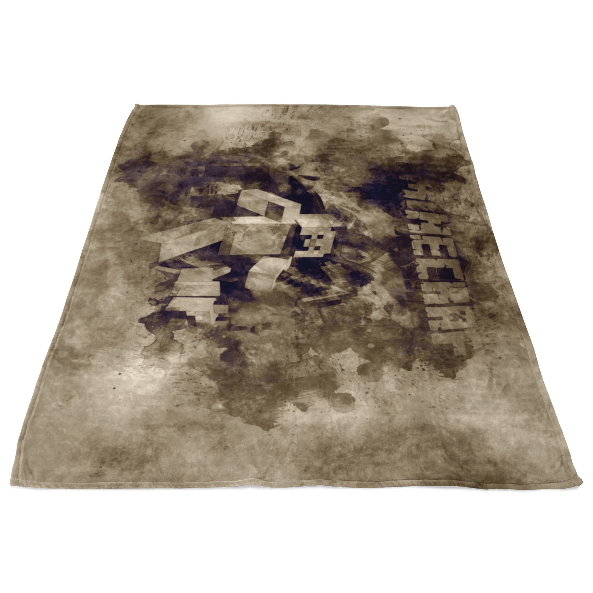 Minecraft Fleece Blanket Steve Antiq Watercolor Grey Blanket - Lusy Store