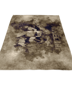 Minecraft Fleece Blanket Steve Antiq Watercolor Grey Blanket - Lusy Store