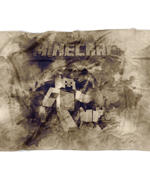 Minecraft Fleece Blanket Steve Antiq Watercolor Grey Blanket - Lusy Store