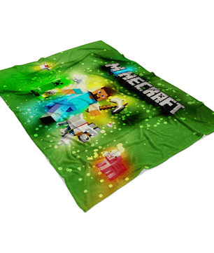 Minecraft Fleece Blanket Steve Brightum Green Blanket - Lusy Store