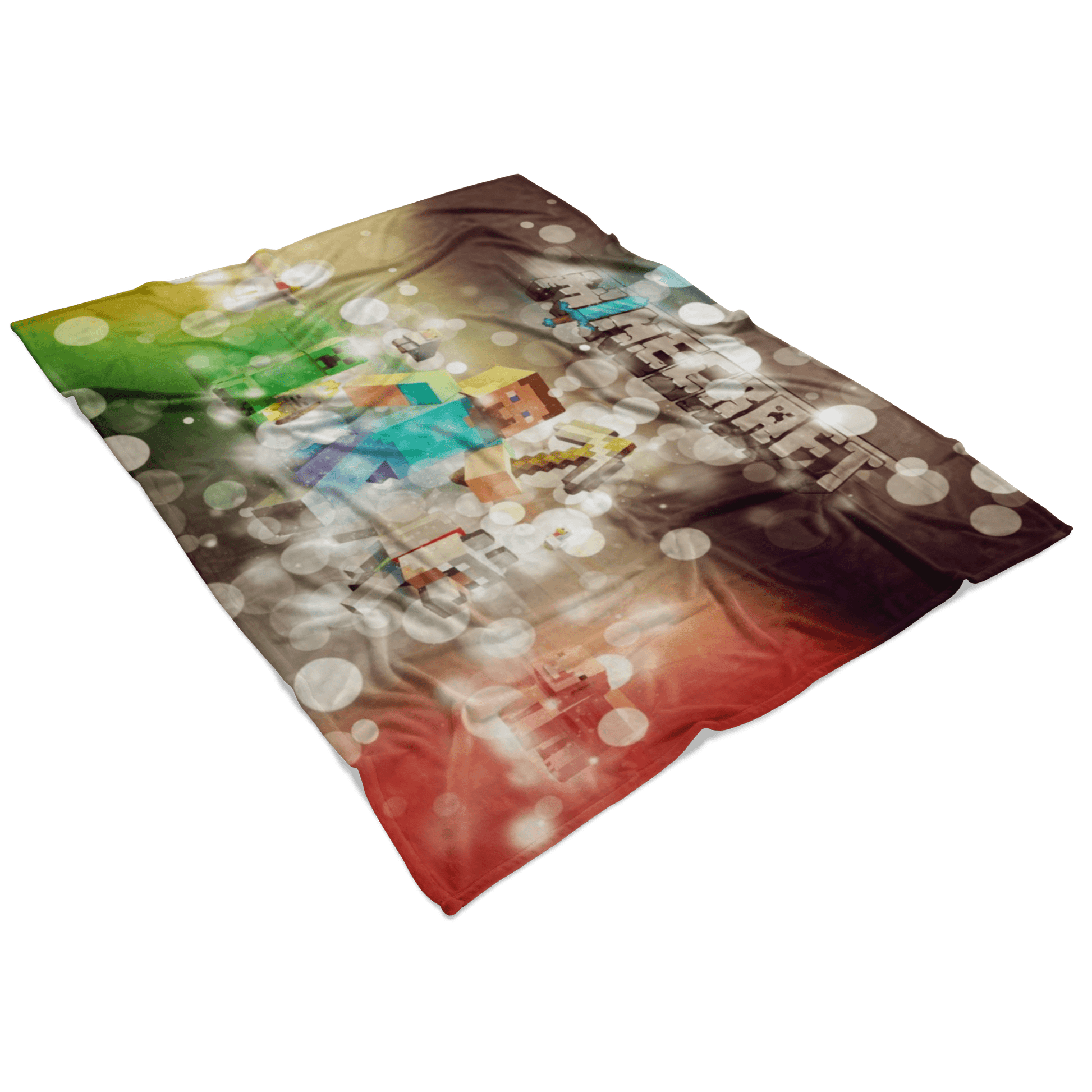 Minecraft Fleece Blanket Steve Coloful Blanket - Lusy Store