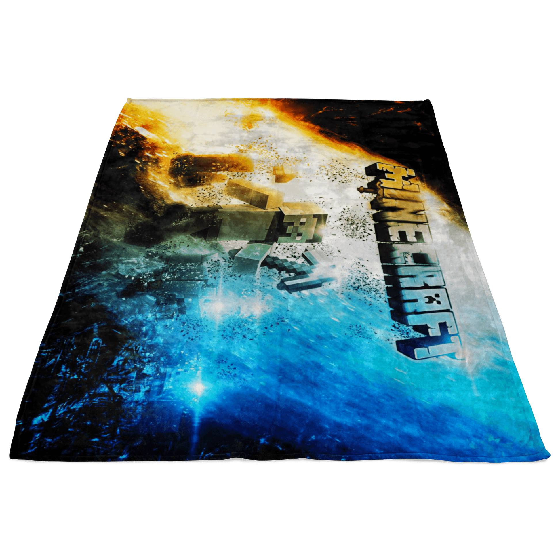 Minecraft Fleece Blanket Steve Color Commando Black Blanket - Lusy Store