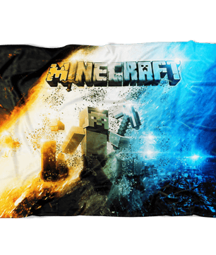 Minecraft Fleece Blanket Steve Color Commando Black Blanket - Lusy Store