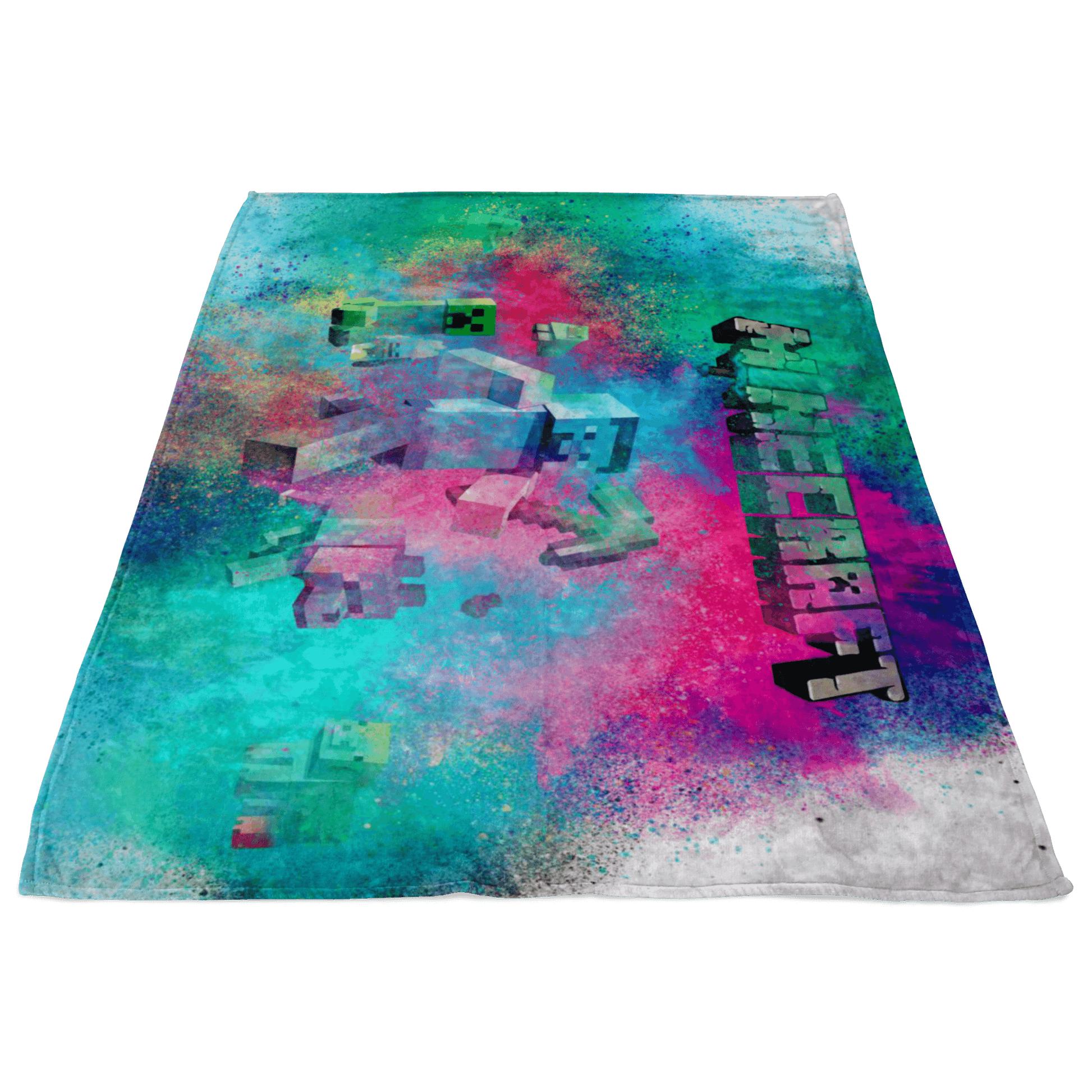 Minecraft Fleece Blanket Steve Color Dust Blue Blanket - Lusy Store