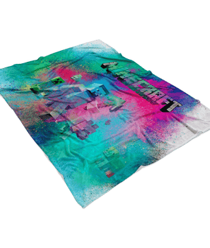Minecraft Fleece Blanket Steve Color Dust Blue Blanket - Lusy Store