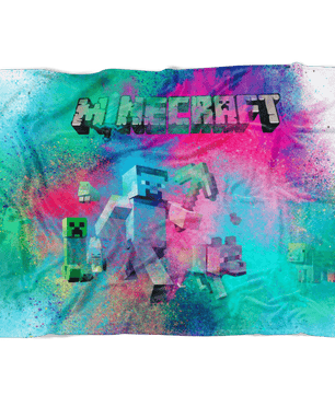 Minecraft Fleece Blanket Steve Color Dust Blue Blanket - Lusy Store