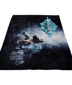 Minecraft Fleece Blanket Steve Diamond Black Blanket LS07235 - Lusy Store