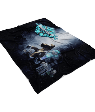 Minecraft Fleece Blanket Steve Diamond Black Blanket LS07235 - Lusy Store