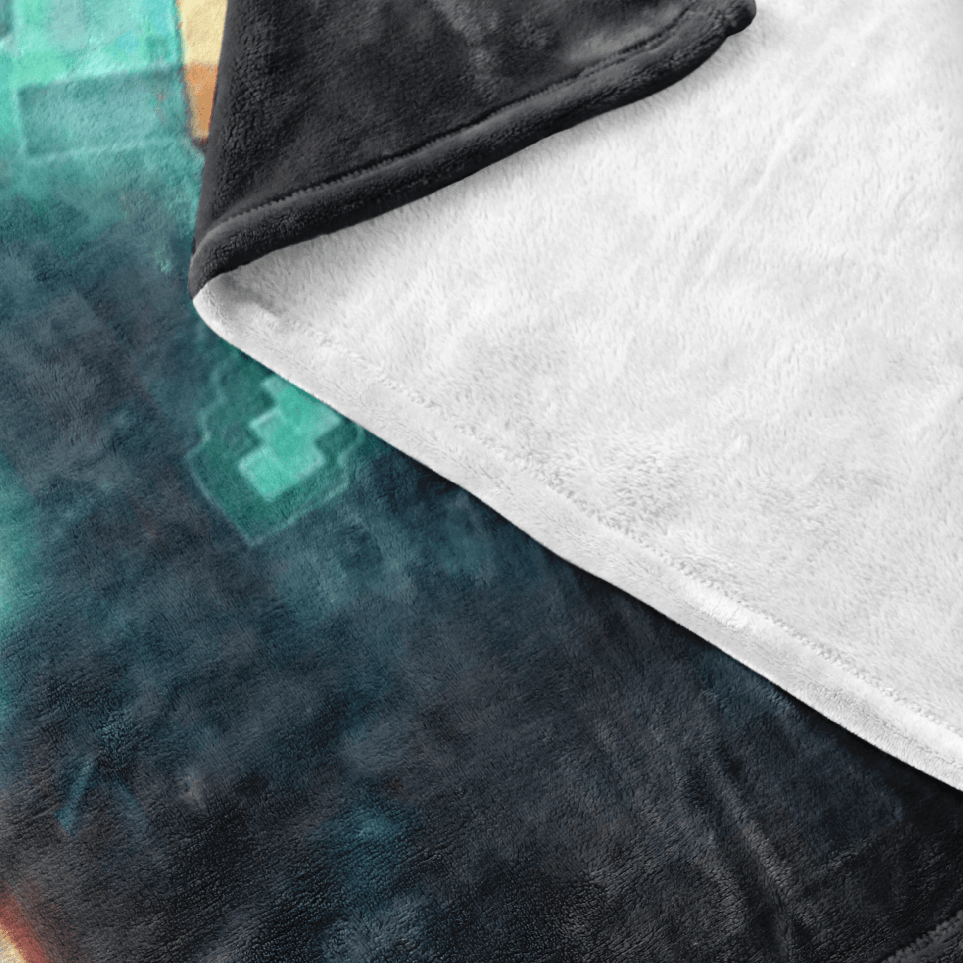 Minecraft Fleece Blanket Steve Diamond Black Blanket LS0763 - Lusy Store
