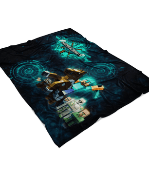 Minecraft Fleece Blanket Steve Diamond Black Blanket LS0763 - Lusy Store
