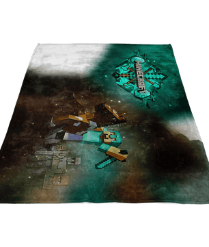 Minecraft Fleece Blanket Steve Diamond Colorful Blanket LS0721 - Lusy Store
