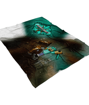 Minecraft Fleece Blanket Steve Diamond Colorful Blanket LS0721 - Lusy Store