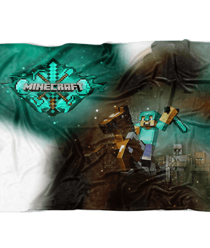 Minecraft Fleece Blanket Steve Diamond Colorful Blanket LS0721 - Lusy Store