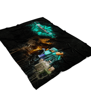 Minecraft Fleece Blanket Steve Diamond Colorful Blanket LS0727 - Lusy Store