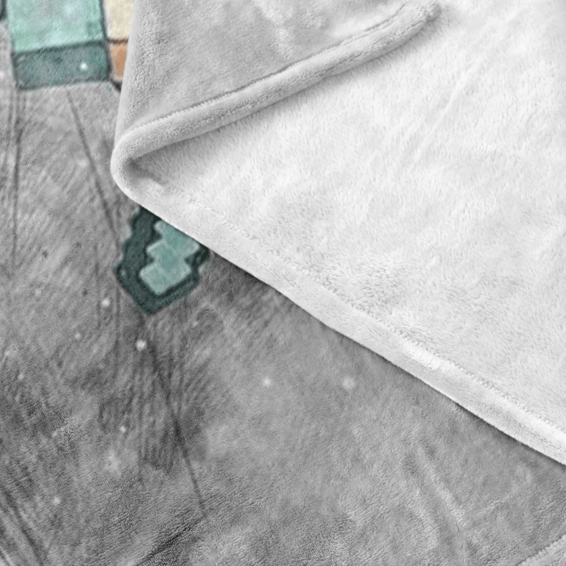 Minecraft Fleece Blanket Steve Diamond Grey Blanket LS0770 - Lusy Store