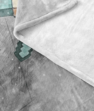 Minecraft Fleece Blanket Steve Diamond Grey Blanket LS0770 - Lusy Store
