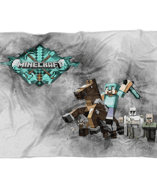 Minecraft Fleece Blanket Steve Diamond Grey Blanket LS0770 - Lusy Store