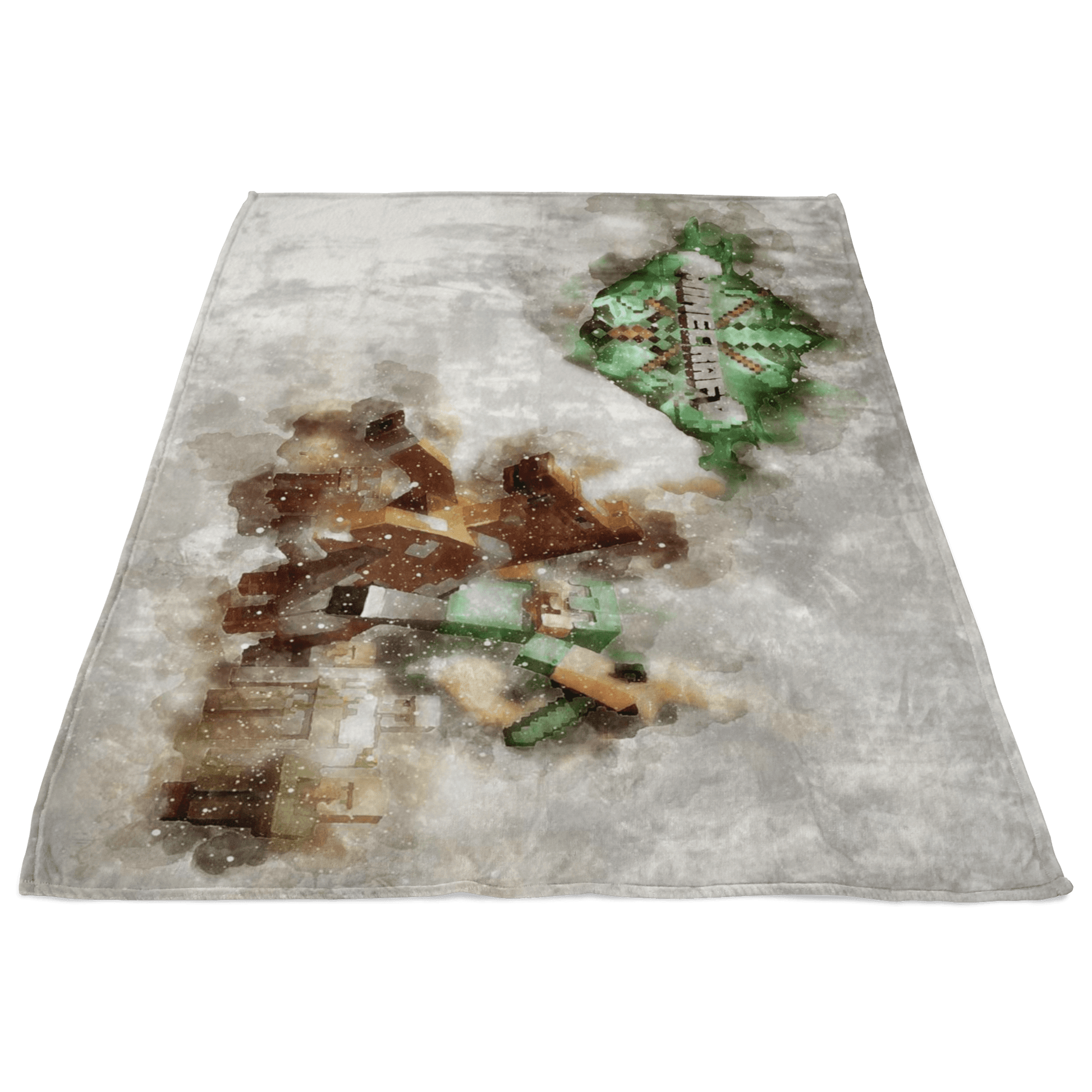 Minecraft Fleece Blanket Steve Diamond GreyBlanket LS0811 - Lusy Store