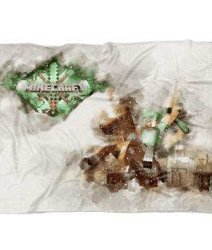 Minecraft Fleece Blanket Steve Diamond GreyBlanket LS0811 - Lusy Store
