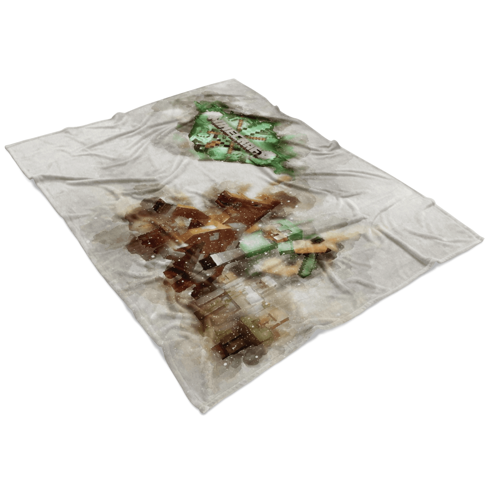 Minecraft Fleece Blanket Steve Diamond GreyBlanket LS0811 - Lusy Store