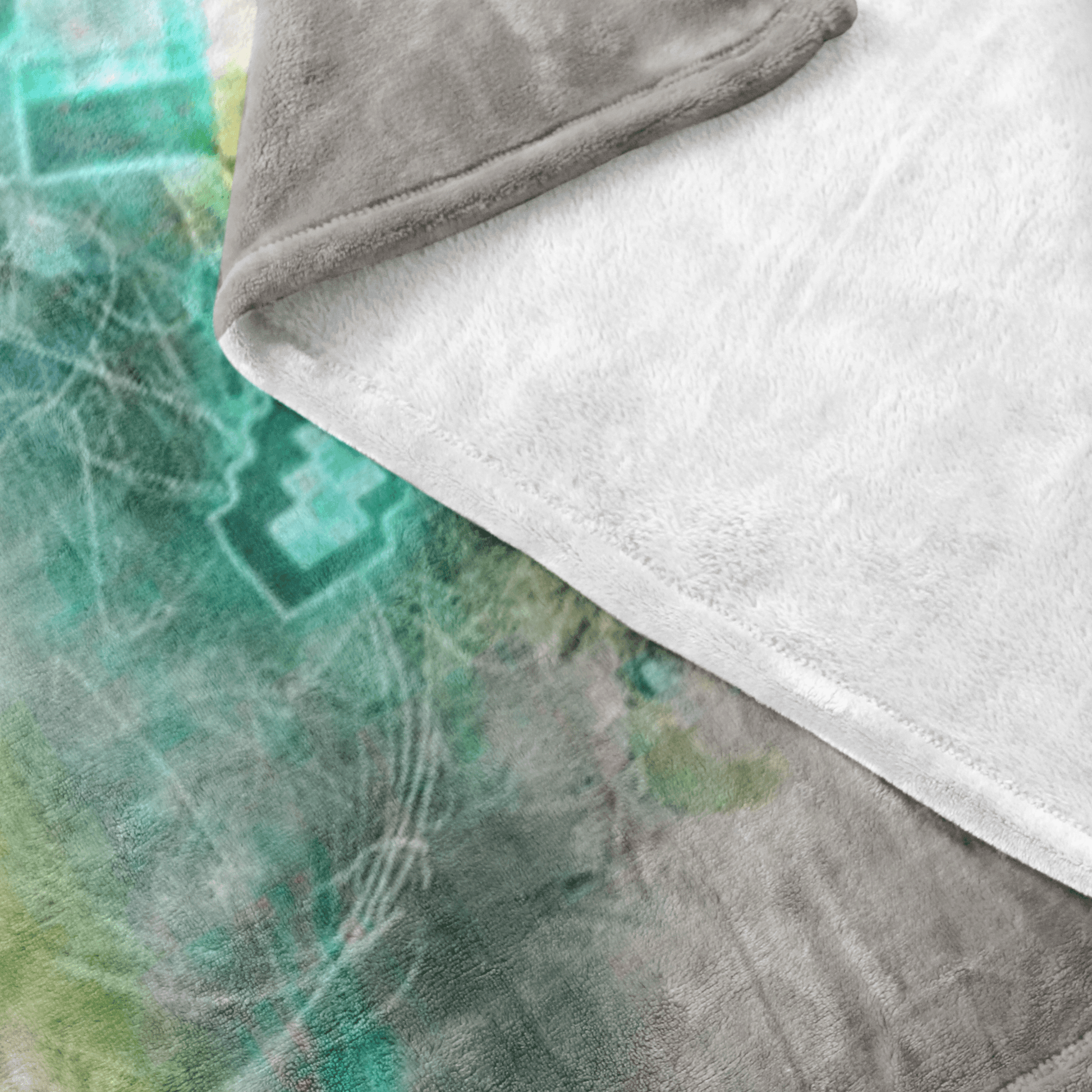 Minecraft Fleece Blanket Steve Diamond Grunge Grey Blanket - Lusy Store