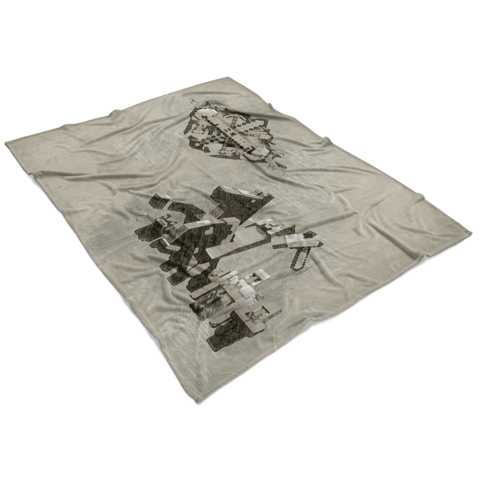 Minecraft Fleece Blanket Steve Diamond Leonardo Grey Blanket - Lusy Store