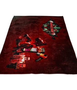 Minecraft Fleece Blanket Steve Diamond Magic Night Red Blanket - Lusy Store