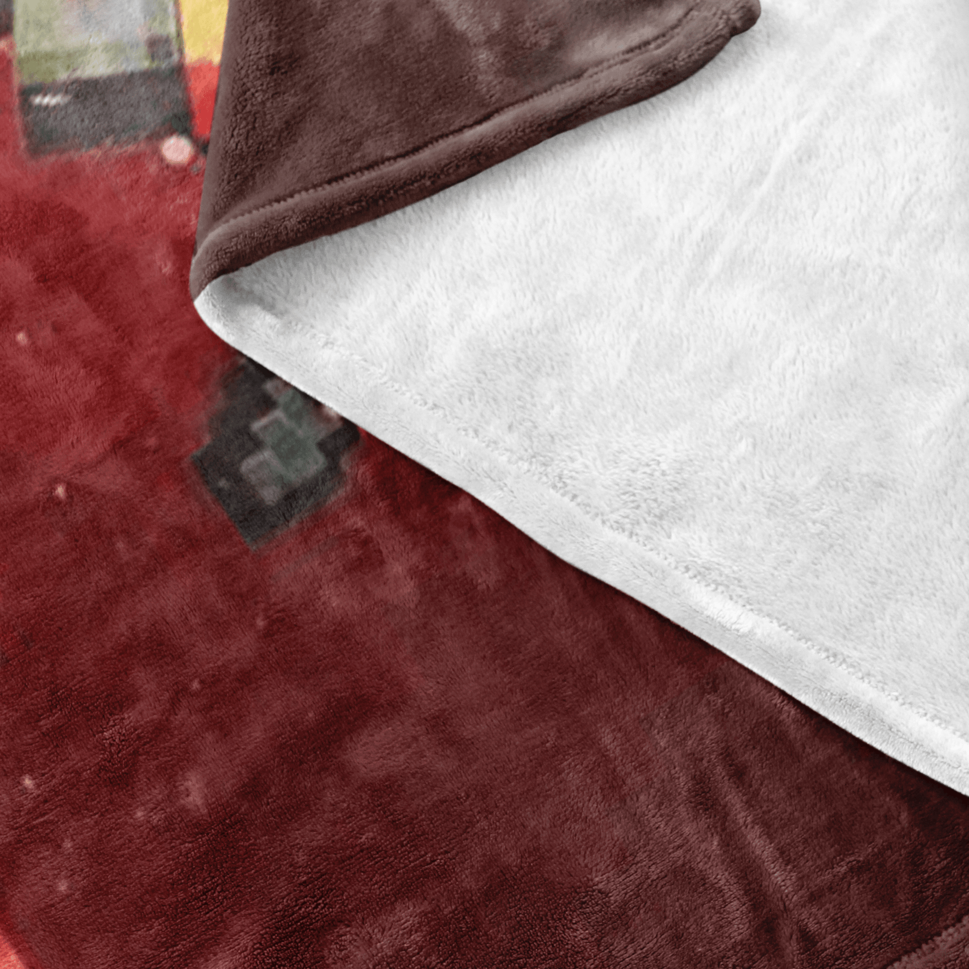 Minecraft Fleece Blanket Steve Diamond Magic Night Red Blanket - Lusy Store