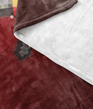 Minecraft Fleece Blanket Steve Diamond Magic Night Red Blanket - Lusy Store