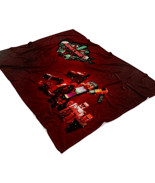 Minecraft Fleece Blanket Steve Diamond Magic Night Red Blanket - Lusy Store