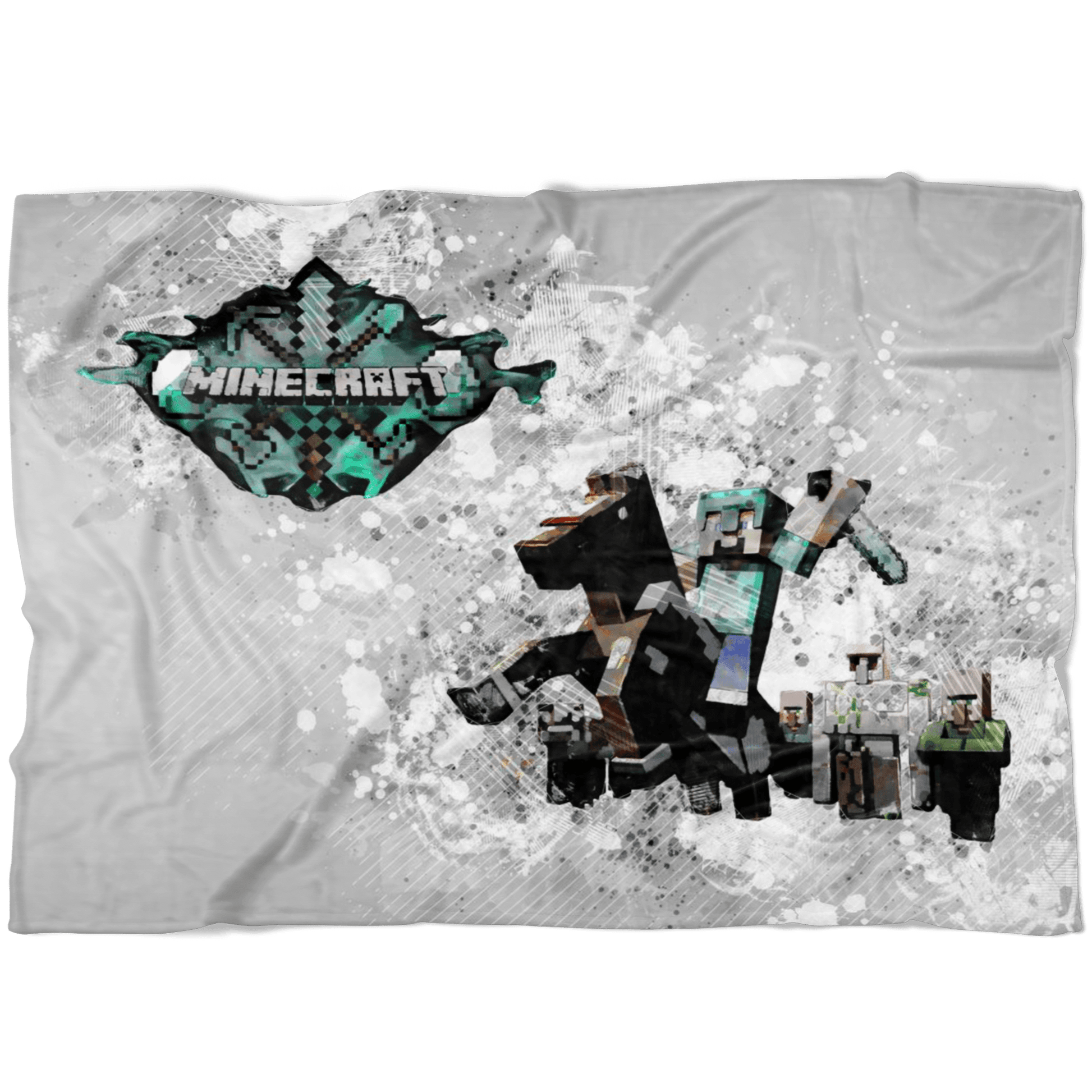 Minecraft Fleece Blanket Steve Diamond Modernity Blanket - Lusy Store