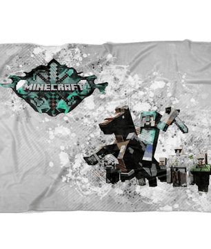 Minecraft Fleece Blanket Steve Diamond Modernity Blanket - Lusy Store