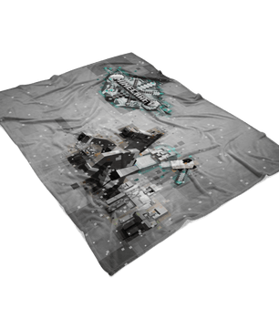 Minecraft Fleece Blanket Steve Diamond Pixels Grey Blanket - Lusy Store