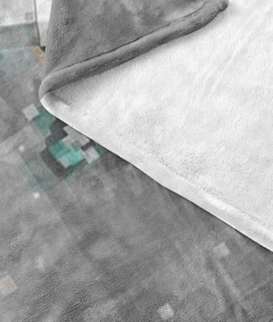 Minecraft Fleece Blanket Steve Diamond Pixels Grey Blanket - Lusy Store