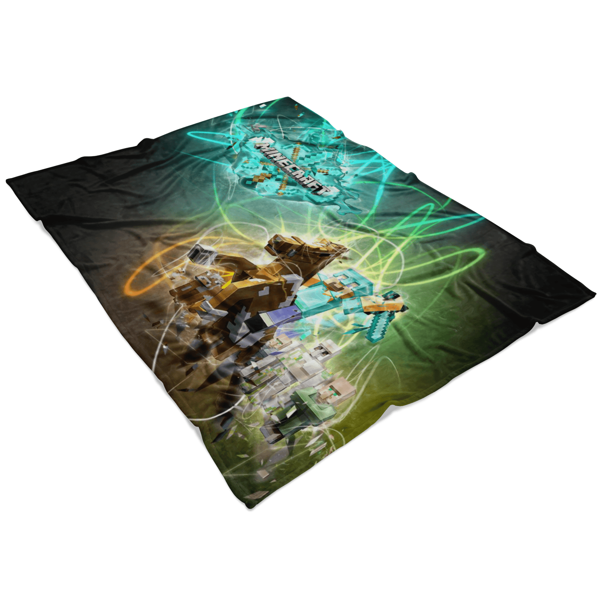 Minecraft Fleece Blanket Steve Diamond Plasma Colorful Blanket - Lusy Store