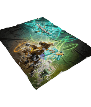 Minecraft Fleece Blanket Steve Diamond Plasma Colorful Blanket - Lusy Store