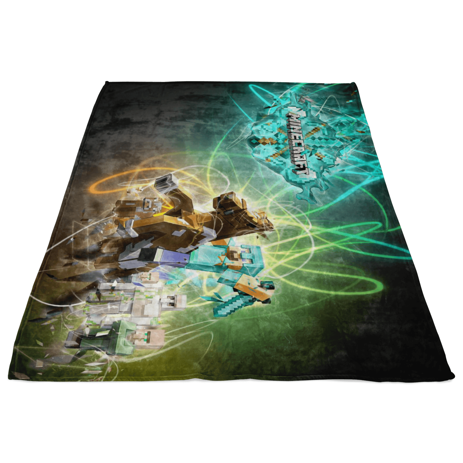 Minecraft Fleece Blanket Steve Diamond Plasma Colorful Blanket - Lusy Store