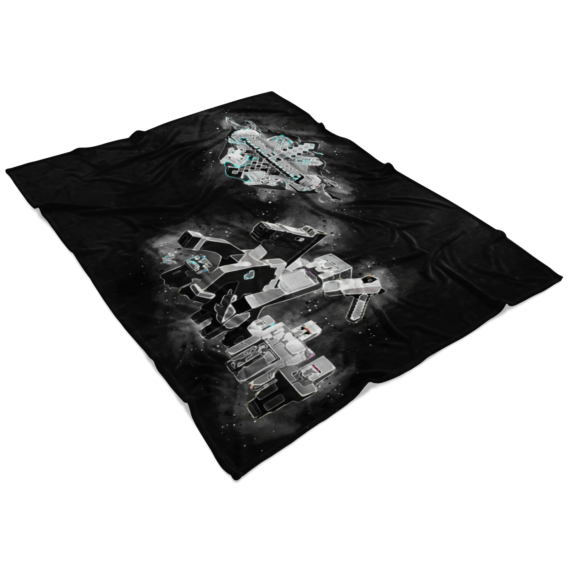 Minecraft Fleece Blanket Steve Diamond Sword Abstract Black Blanket - Lusy Store