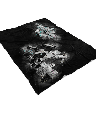 Minecraft Fleece Blanket Steve Diamond Sword Abstract Black Blanket - Lusy Store