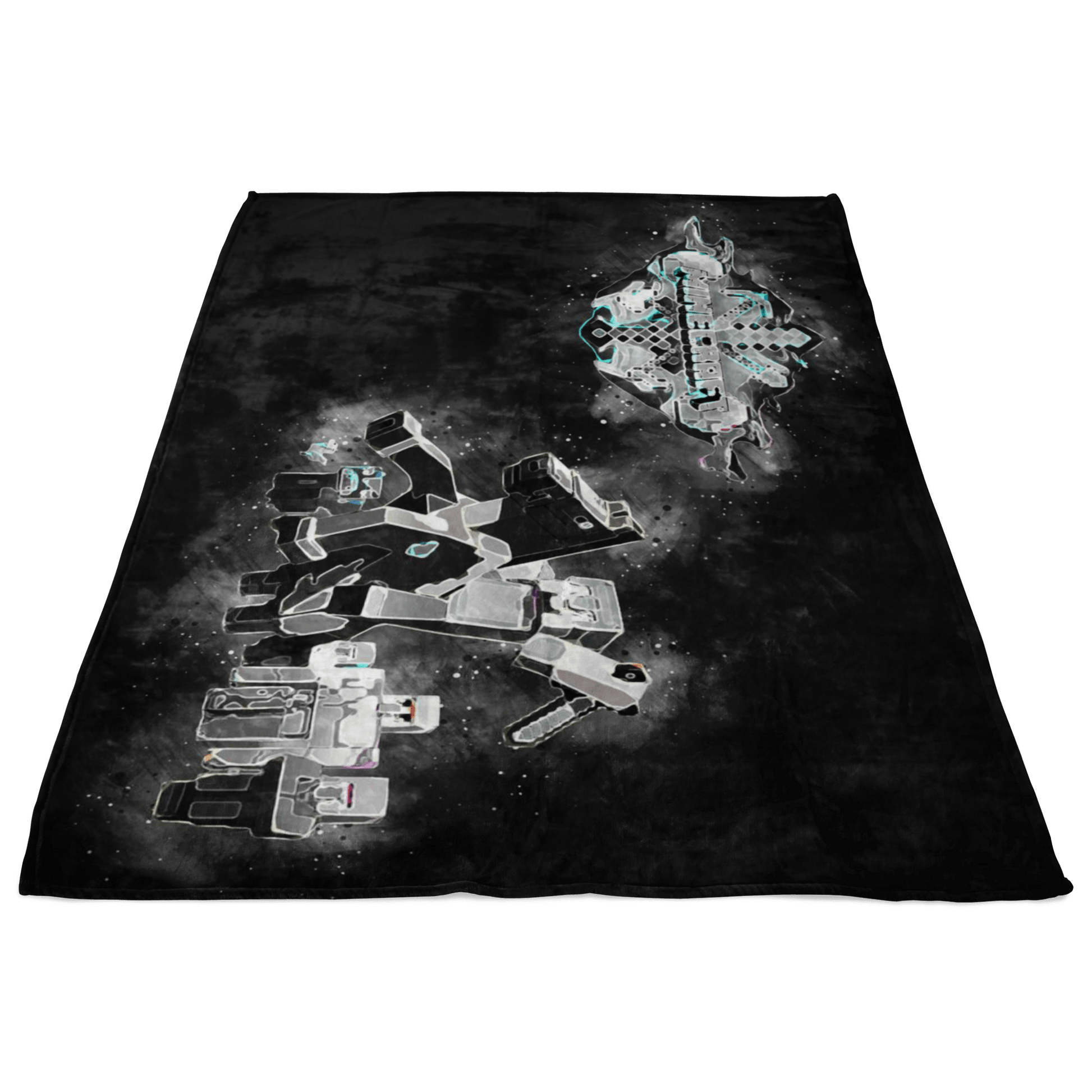 Minecraft Fleece Blanket Steve Diamond Sword Abstract Black Blanket - Lusy Store
