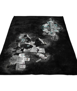 Minecraft Fleece Blanket Steve Diamond Sword Abstract Black Blanket - Lusy Store