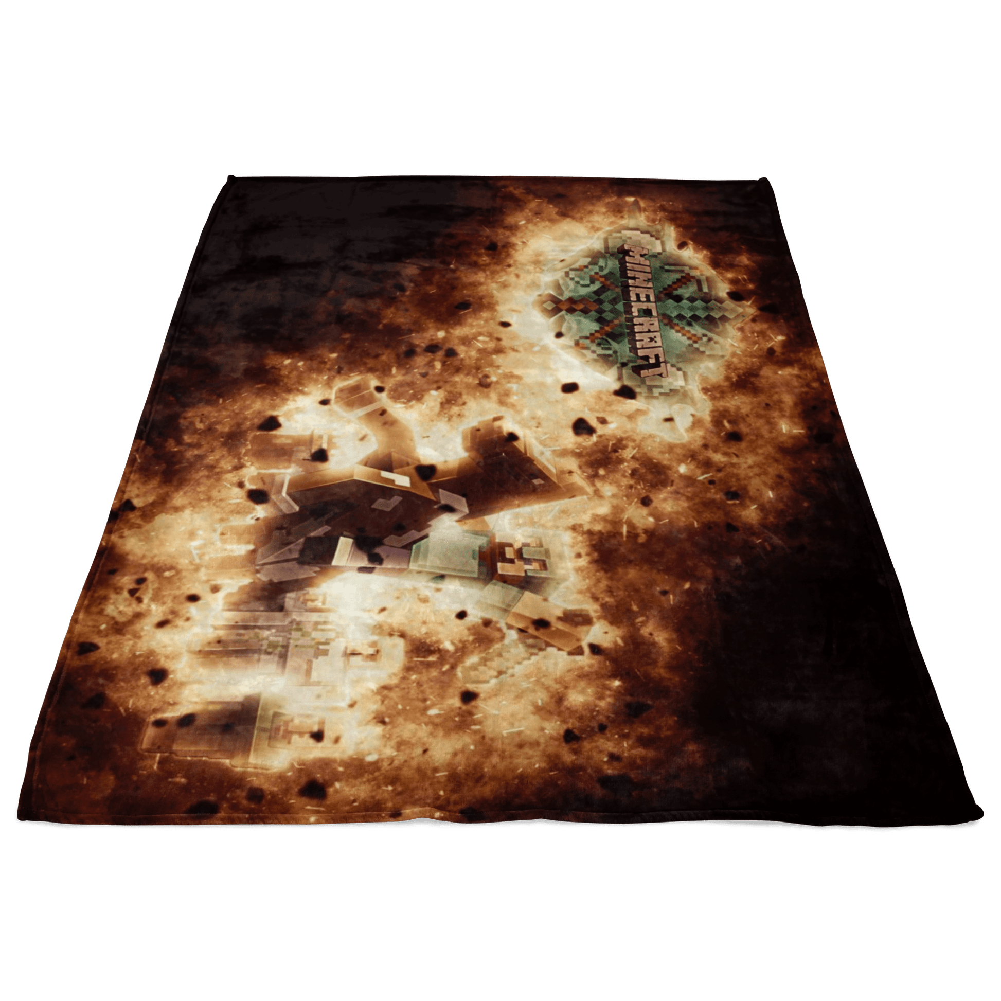 Minecraft Fleece Blanket Steve Diamond Sword Blasting Black Blanket - Lusy Store