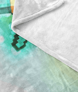 Minecraft Fleece Blanket Steve Diamond Sword Brightum White Blanket - Lusy Store