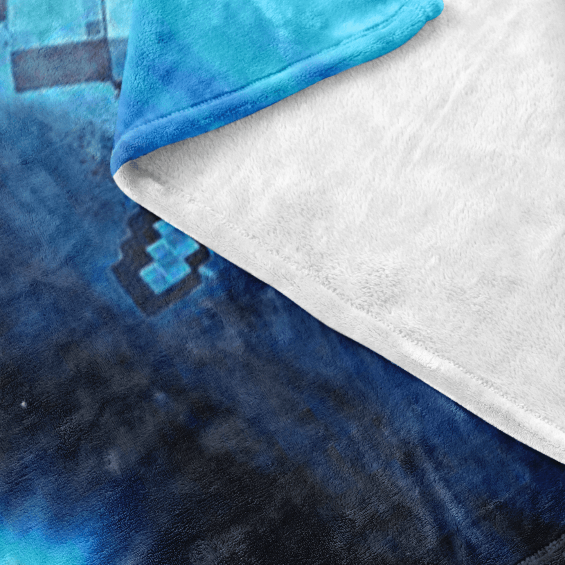 Minecraft Fleece Blanket Steve Diamond Sword Commando Black Blanket - Lusy Store