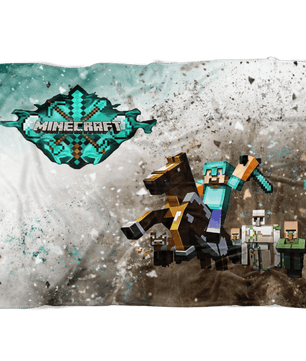 Minecraft Fleece Blanket Steve Diamond Sword Cortisol Grey Blanket - Lusy Store