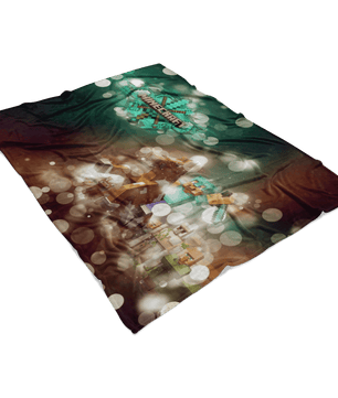 Minecraft Fleece Blanket Steve Diamond Sword Hoildays Bokeh Black Blanket - Lusy Store