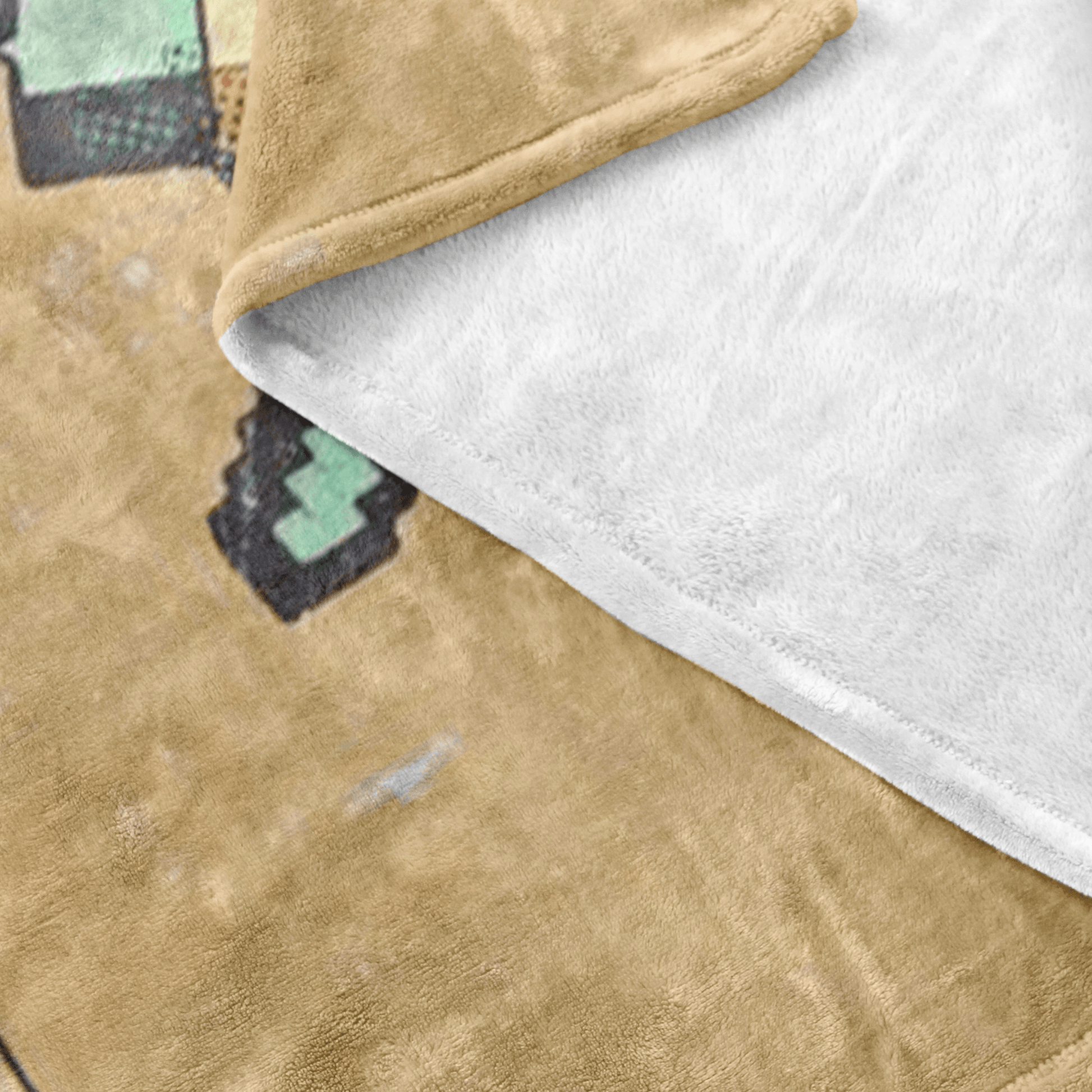 Minecraft Fleece Blanket Steve Diamond Yellow Blanket LS0749 - Lusy Store