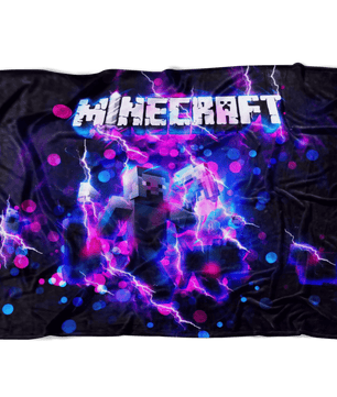 Minecraft Fleece Blanket Steve Energy Black Blanket - Lusy Store